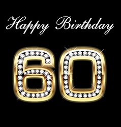 60th happy birthday vector image