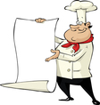 Chef with menu vector image