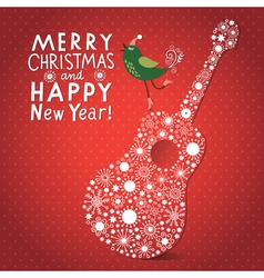 Christmas and New Year card vector image