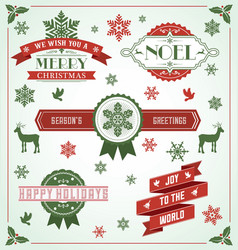 Vintage Holiday Banner Set vector image
