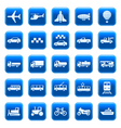 Transport icons buttons vector image