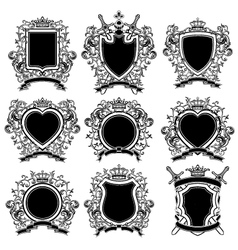 Coat of arms set vector image