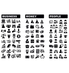 Business money and people icon vector image
