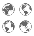 Earth Globe Emblem Icon Set vector image