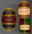 Labels on a gray background vector image