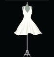 White dress vector image