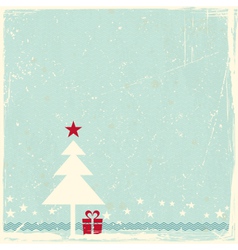 Grunge background with Christmas tree vector image
