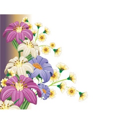 Summer floral vector image