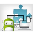 Green Robot vector image