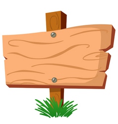 Wood sign vector image