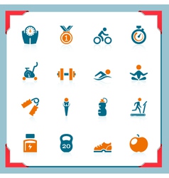 Fitness Icons vector image