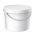 Cool Realistic White plastic bucket vector image