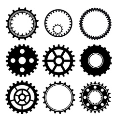 Set of gear wheels vector image