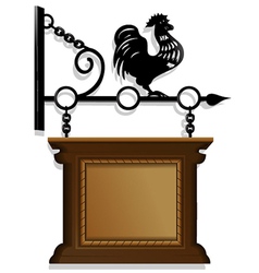 Antique signboard vector image