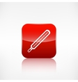 Medical thermometer web icon Application button vector image