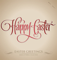 Happy easter hand lettering vector image