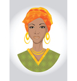 African american woman face profile Royalty Free Vector