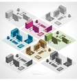 Computer notebook tablet pc keyboard element set Computer notebook tablet pc keyboard element set vector image