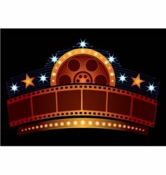 Cinema neon sign vector image