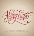 Happy easter hand lettering vector image