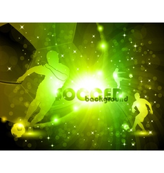 Green abstract soccer background vector image