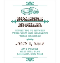 Wedding Invitation Card vector image