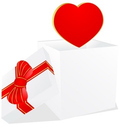 White gift bow vector image