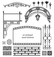 Set of forged metal elements vector image