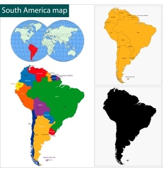 South America map vector image