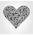 House heart vector image
