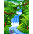 Beautiful tropical background vector image