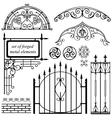 Set of forged metal elements Set of forged metal elements vector image