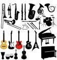 Music instruments vector image