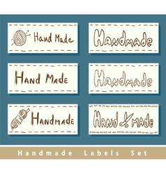 Handmade labels vector image