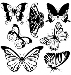 Abstract butterflies vector image