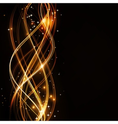 Abstract wavy pattern with stars vector image