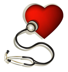 Stethoscope in shape of heart Royalty Free Vector Image