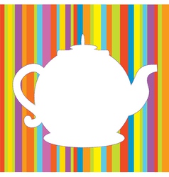 Tea pot menu funny background vector image
