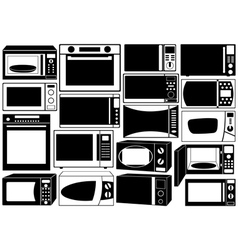 Set of microwave ovens vector image