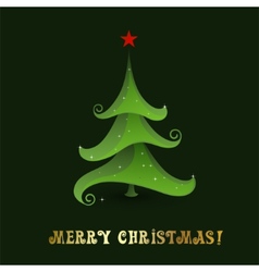 Christmas tree - Greeting Card vector image