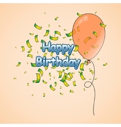 Happy Birthday Greeting Card vector image