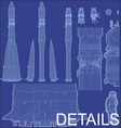 Space rocket vector image