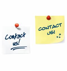 Contact us notes set vector image