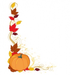 Pumpkin autumn border vector image
