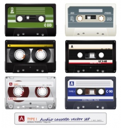 Vector audio cassettes vector image