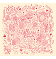 Menu with doodles vector image