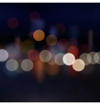 Blurred city at night background vector image