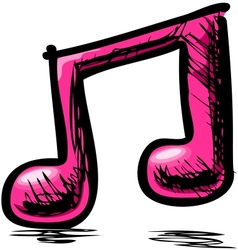 Double music note vector image