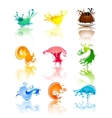 Splash colors waves vector image