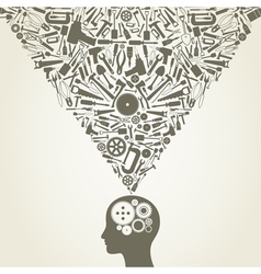 Mechanical Mind vector image